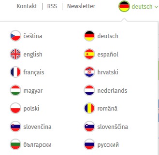 Kunden haben die Wahl zwischen 14 europäischen Sprachen auf Kunden-Portal und Website