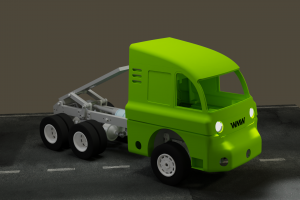 Grüner Modell-Lkw der Wildauer Maschinen Werke, Copyright: WMW TH Wildau